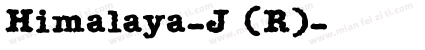 Himalaya-J (R)字体转换